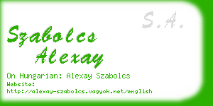 szabolcs alexay business card